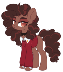 Size: 2279x2629 | Tagged: safe, artist:hawthornss, oc, earth pony, pony, beauty mark, bedroom eyes, clothes, colored pupils, eyeshadow, hairpin, high res, lightly watermarked, looking at you, makeup, simple background, smiling, sweater, transparent background, watermark