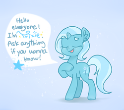 Size: 900x800 | Tagged: safe, artist:ask-little-trixie, trixie, pony, unicorn, g4, female, filly, solo, tumblr, younger