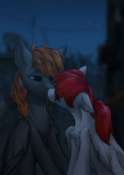 Size: 2894x4093 | Tagged: safe, artist:vincher, oc, oc only, oc:unnamed pegasus, pegasus, pony, fallout equestria, mlem, sensual mlem, silly, tongue out