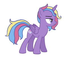 Size: 1271x1027 | Tagged: safe, artist:flipwix, princess sterling, oc, oc only, oc:princess sterling, alicorn, pony, digital art, female, magical lesbian spawn, mare, next generation, offspring, parent:princess luna, parent:trixie, parents:luxie, simple background, solo, transparent background