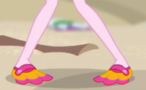 Size: 211x130 | Tagged: safe, screencap, pinkie pie, equestria girls, g4, my little pony equestria girls: better together, unsolved selfie mysteries, cropped, flippers (gear), legs, pictures of legs