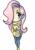 Size: 1024x1448 | Tagged: safe, artist:laceysdraws, fluttershy, human, g4, blush sticker, blushing, chibi, clothes, cutie mark on clothes, female, hair over one eye, humanized, long sleeves, looking away, looking sideways, simple background, solo, sweater, sweatershy, transparent background, turtleneck, watermark