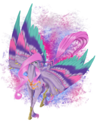 Size: 1024x1242 | Tagged: safe, artist:oneiria-fylakas, oc, oc only, alicorn, braham, original species, pony, seraph, seraphicorn, alicorn oc, colored wings, multicolored wings, multiple wings, simple background, solo, transparent background