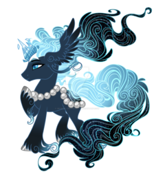 Size: 1024x1145 | Tagged: safe, artist:crystal-tranquility, oc, oc only, oc:sirius, original species, pond pony, pony, male, simple background, solo, transparent background, watermark, wing ears
