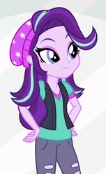 Size: 685x1127 | Tagged: safe, screencap, starlight glimmer, equestria girls, equestria girls specials, g4, my little pony equestria girls: mirror magic, beanie, cropped, hat