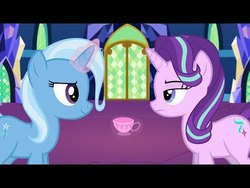 Size: 480x360 | Tagged: safe, artist:agrol, starlight glimmer, trixie, all bottled up, g4, cup, teacup