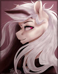 Size: 1395x1755 | Tagged: safe, artist:copshop, oc, oc only, anthro, bust, female, mare, portrait, solo