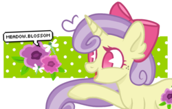 Size: 1133x720 | Tagged: safe, artist:chococakebabe, oc, oc only, oc:meadow blossom, pony, unicorn, bow, female, hair bow, mare, simple background, solo, transparent background