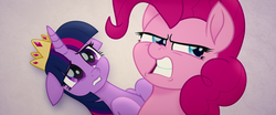 Size: 1902x793 | Tagged: safe, screencap, pinkie pie, twilight sparkle, alicorn, pony, g4, my little pony: the movie, duo, floppy ears, out of context, twilight sparkle (alicorn)