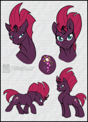 Size: 2438x3360 | Tagged: safe, artist:stormblaze-pegasus, fizzlepop berrytwist, tempest shadow, pony, unicorn, g4, my little pony: the movie, broken horn, cute, eye scar, female, high res, horn, looking at you, mare, scar, smiling, solo, tempestbetes