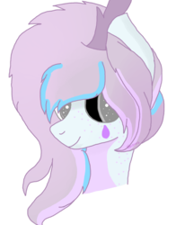 Size: 2000x2550 | Tagged: safe, artist:venomns, oc, oc only, oc:miku, pony, black sclera, bust, heterochromia, high res, portrait, simple background, solo, transparent background