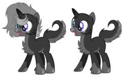 Size: 3028x1860 | Tagged: safe, artist:marielle5breda, oc, oc only, oc:shadow breeze, original species, wolf pony, female, simple background, solo, transparent background