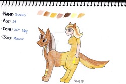 Size: 1024x682 | Tagged: safe, artist:krestenawolfshadow, oc, oc only, cat, humalos, human, unicorn, barely pony related, non-mlp oc, traditional art, watermark