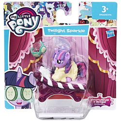 Size: 500x500 | Tagged: safe, twilight sparkle, pony, unicorn, g4, bathrobe, blind bag, chair, clothes, cucumber, female, food, friendship is magic collection, irl, photo, robe, sitting, spa, toy