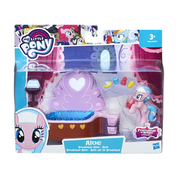 Size: 489x489 | Tagged: safe, aloe, earth pony, pony, g4, bath, blind bag, female, friendship is magic collection, irl, photo, ponyville spa, spa, toy