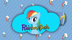 Size: 1920x1080 | Tagged: safe, rainbow dash, pegasus, pony, g4, season 8, bag, beautiful, cute, cutie mark, dashabetes, female, looking at you, mare, saved by my friends, smiling, solo, text