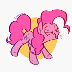 Size: 800x800 | Tagged: safe, artist:lollipony, pinkie pie, earth pony, pony, g4, female, simple background, solo, white background