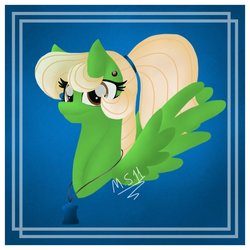 Size: 1024x1024 | Tagged: safe, artist:melonseed11, oc, oc only, oc:melon seed, pegasus, pony, bust, female, lineless, mare, portrait, solo