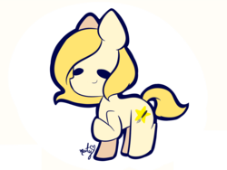 Size: 1600x1200 | Tagged: safe, artist:naty7913, oc, oc only, oc:golden point, earth pony, pony, chibi, female, mare, solo