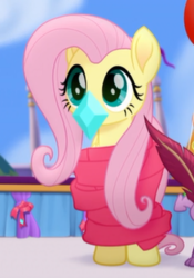 Size: 219x313 | Tagged: safe, screencap, fluttershy, pegasus, pony, g4, my little pony: the movie, cropped, cute, female, mare, shyabetes, tied up