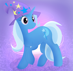 Size: 2254x2160 | Tagged: safe, artist:startledflowerpony, trixie, pony, unicorn, g4, clothes, female, hat, high res, lineless, mare, solo, trixie's hat