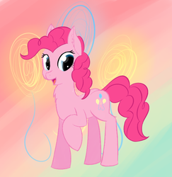 Size: 599x615 | Tagged: safe, pinkie pie, earth pony, pony, g4, abstract background, butt, plot, practice