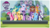 Size: 5116x2842 | Tagged: safe, artist:andoanimalia, applejack, fluttershy, gallus, ocellus, pinkie pie, rainbow dash, rarity, sandbar, silverstream, smolder, spike, starlight glimmer, twilight sparkle, yona, alicorn, changedling, changeling, classical hippogriff, dragon, earth pony, griffon, hippogriff, pegasus, pony, unicorn, yak, g4, my little pony: friendship is magic, school daze, season 8, cutie mark, dragoness, female, jewelry, lidded eyes, male, mane six, mare, necklace, student six, teenager, twilight sparkle (alicorn)