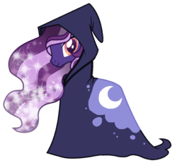 Size: 1024x948 | Tagged: safe, artist:leanne264, oc, oc only, pony, cloak, clothes, ethereal mane, female, galaxy mane, mare, simple background, solo, transparent background