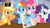 Size: 1920x1080 | Tagged: safe, screencap, applejack, pinkie pie, rainbow dash, rarity, earth pony, pegasus, pony, unicorn, g4, school daze, airship, drawing, egghead, graduation cap, hat, professor egghead, pun, tv rating, tv-y, visual pun