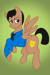 Size: 2000x3000 | Tagged: safe, artist:chelseawest, oc, oc only, oc:mace, pegasus, pony, clothes, high res, male, necktie, shirt, solo, stallion