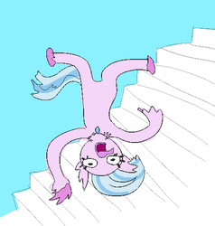 Size: 478x503 | Tagged: safe, artist:jargon scott, silverstream, classical hippogriff, hippogriff, g4, school daze, female, it keeps happening, jewelry, meme, necklace, solo, sweet bro and hella jeff, that hippogriff sure does love stairs