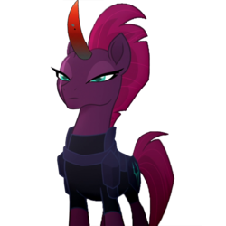 Size: 1000x1000 | Tagged: safe, artist:rapid sparks, king sombra, tempest shadow, pony, unicorn, g4, my little pony: the movie, armor, bad end, colored horn, curved horn, horn, meme, photoshop, simple background, sombra's horn, tempest gets her horn back, tempest with sombra's horn, transparent background, xk-class end-of-the-world scenario