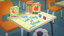 Size: 1280x720 | Tagged: safe, screencap, equestria girls, g4, my little pony equestria girls: better together, the last day of school, ball, glasses, title card