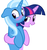 Size: 660x700 | Tagged: safe, artist:navitaserussirus, edit, trixie, twilight sparkle, genie, genie pony, pony, unicorn, asktwixiegenies, g4, cropped, duo, female, lesbian, ship:twixie, shipping, simple background, white background