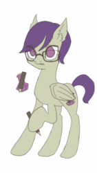 Size: 720x1280 | Tagged: safe, artist:shusu, oc, oc only, pegasus, pony, glasses, pencil, solo