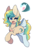 Size: 2000x3000 | Tagged: safe, artist:php172, oc, oc only, oc:oceanside, adoptable, bow, clothes, cutie mark, female, freckles, high res, jewelry, mare, necklace, one eye closed, raised hoof, seashell, seashell necklace, simple background, smiling, socks, solo, thigh highs, transparent background, wink