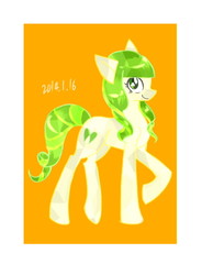 Size: 580x789 | Tagged: safe, artist:ohu1015, oc, oc only, crystal pony, pony, smiling, solo
