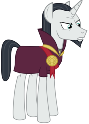 Size: 2013x2785 | Tagged: safe, artist:sonofaskywalker, chancellor neighsay, pony, unicorn, g4, school daze, beard, clothes, facial hair, high res, male, simple background, solo, transparent background, vector