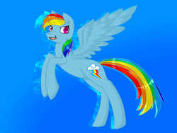 Size: 1400x1050 | Tagged: safe, artist:ohu1015, rainbow dash, pegasus, pony, g4, female, solo