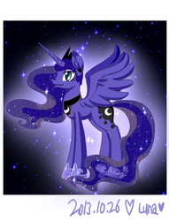 Size: 580x760 | Tagged: safe, artist:ohu1015, princess luna, alicorn, pony, g4, female, solo