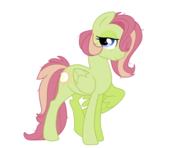 Size: 1024x853 | Tagged: safe, artist:guzzlord, oc, oc only, oc:astrid, pegasus, pony, ear piercing, earring, female, hair over one eye, jewelry, magical lesbian spawn, mare, next generation, offspring, parent:fluttershy, parent:tree hugger, parents:flutterhugger, piercing, simple background, solo, transparent background