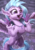 Size: 850x1200 | Tagged: safe, artist:assasinmonkey, silverstream, classical hippogriff, hippogriff, g4, my little pony: friendship is magic, school daze, cheek fluff, chest fluff, cute, diastreamies, digital painting, ear fluff, female, fluffy, flying, happy, leg fluff, open mouth, smiling, solo, spread wings, that hippogriff sure does love stairs, wing fluff, wings