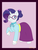 Size: 1024x1336 | Tagged: safe, artist:yanie-the-brown-pone, rarity, pony, unicorn, g4, my little pony: friendship is magic, school daze, alternate hairstyle, clothes, dress, female, glasses, looking at you, mare, one eye closed, raised hoof, schoolmarm rarity, smiling, solo, teacher, wink