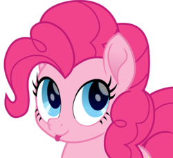 Size: 595x546 | Tagged: safe, artist:spookitty, pinkie pie, earth pony, pony, g4, :p, cute, diapinkes, female, looking at you, movie accurate, ponk, pony tale adventures, silly, simple background, smiling, solo, tongue out, transparent background