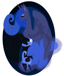 Size: 1282x1514 | Tagged: safe, artist:april-f00ls, nightmare moon, princess luna, g4, duality, eyes closed, simple background, transparent background