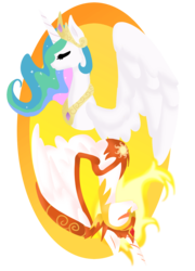 Size: 1032x1435 | Tagged: safe, artist:april-f00ls, daybreaker, princess celestia, g4, duality, eyes closed, reflection, simple background, transparent background