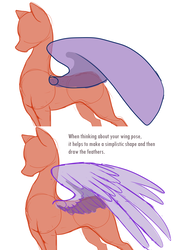 Size: 1800x2500 | Tagged: safe, artist:candasaurus, pony, sketch, spread wings, tutorial, wings