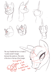 Size: 1800x2500 | Tagged: safe, artist:candasaurus, pony, horn, sketch, tutorial