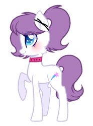 Size: 581x786 | Tagged: safe, artist:poppyglowest, oc, oc only, earth pony, pony, choker, female, mare, raised hoof, simple background, solo, transparent background