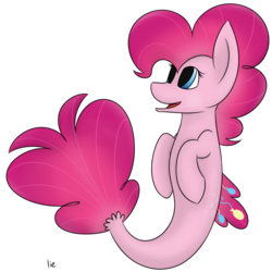 Size: 684x683 | Tagged: safe, artist:yourbestnightmaree, pinkie pie, seapony (g4), g4, female, seaponified, seapony pinkie pie, simple background, solo, species swap, transparent background